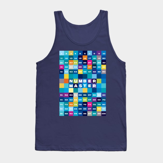 Number Master, numbers from 1 to 100 Tank Top by IngaDesign